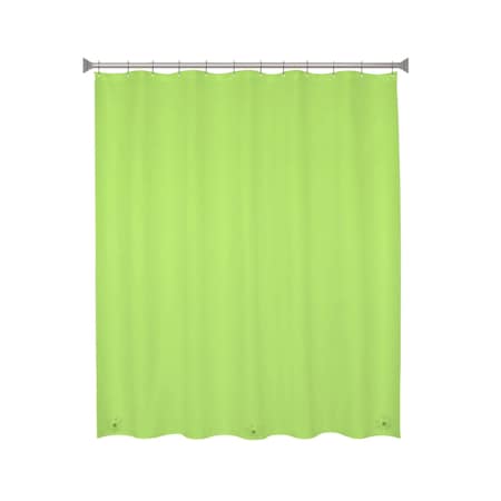 Kenney Mfg Medium Weight PEVA Shower Liner and Ring Set, 70" W x 72" H, Green KN61703